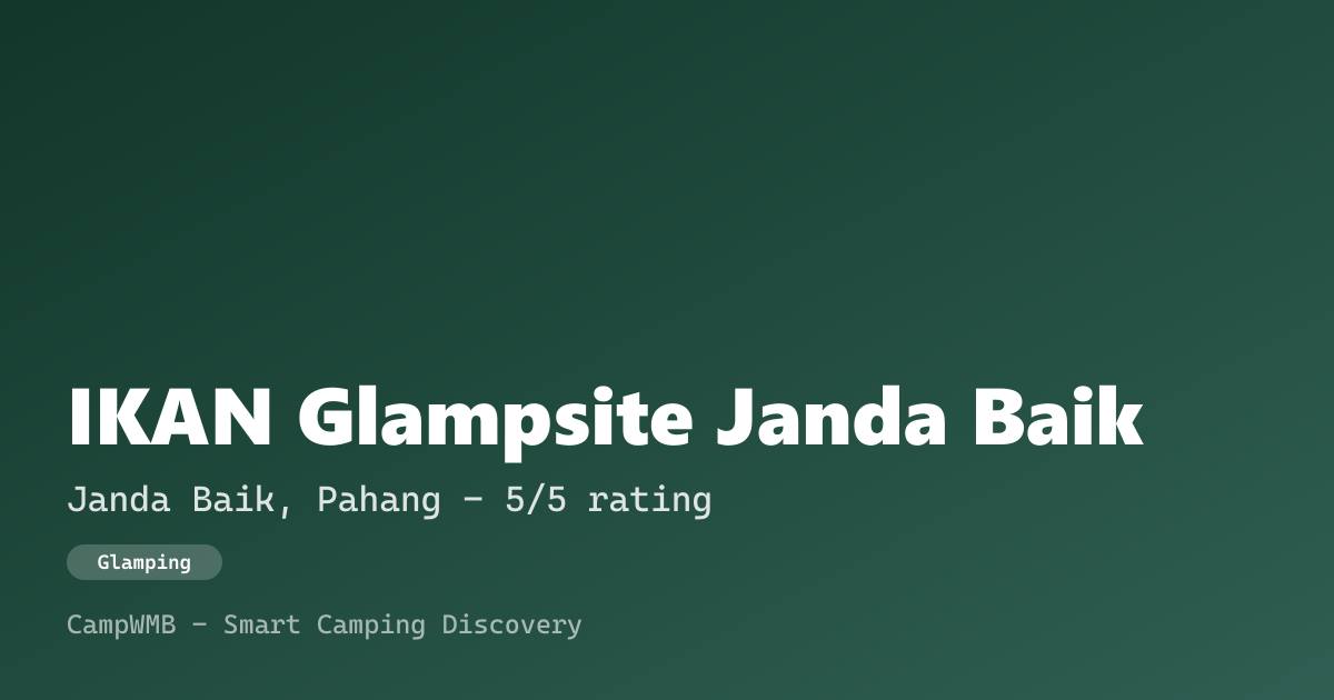 Visual sementara IKAN Glampsite Janda Baik