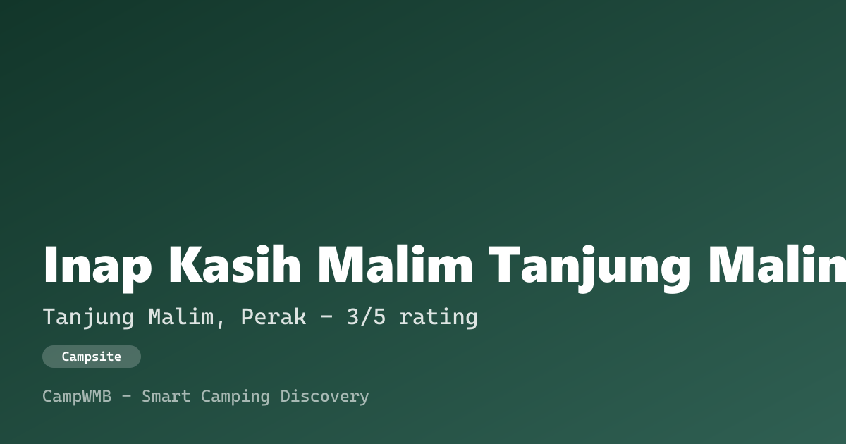 Visual sementara Inap Kasih Malim Tanjung Malim