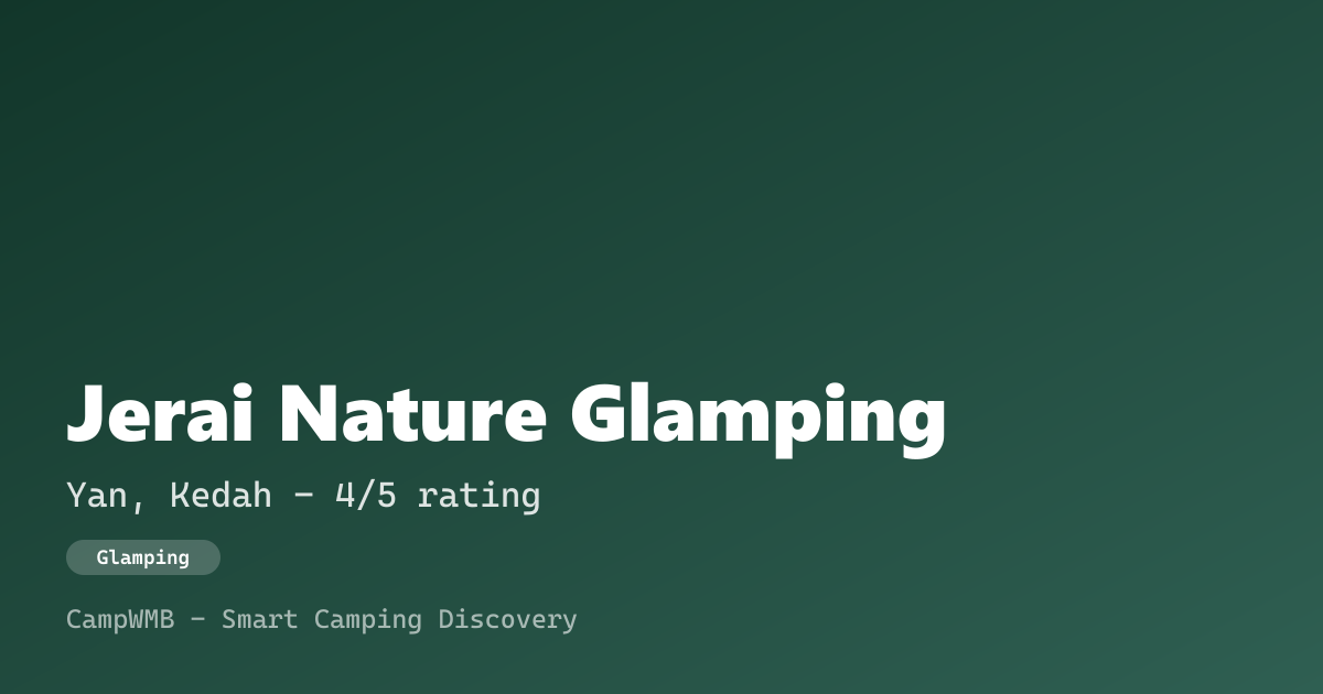 Visual sementara Jerai Nature Glamping