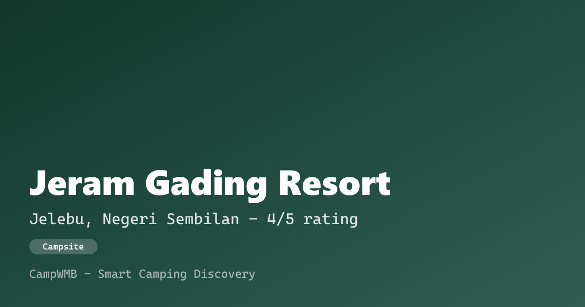 Visual sementara Jeram Gading Resort