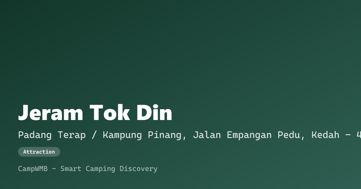 Visual sementara Jeram Tok Din