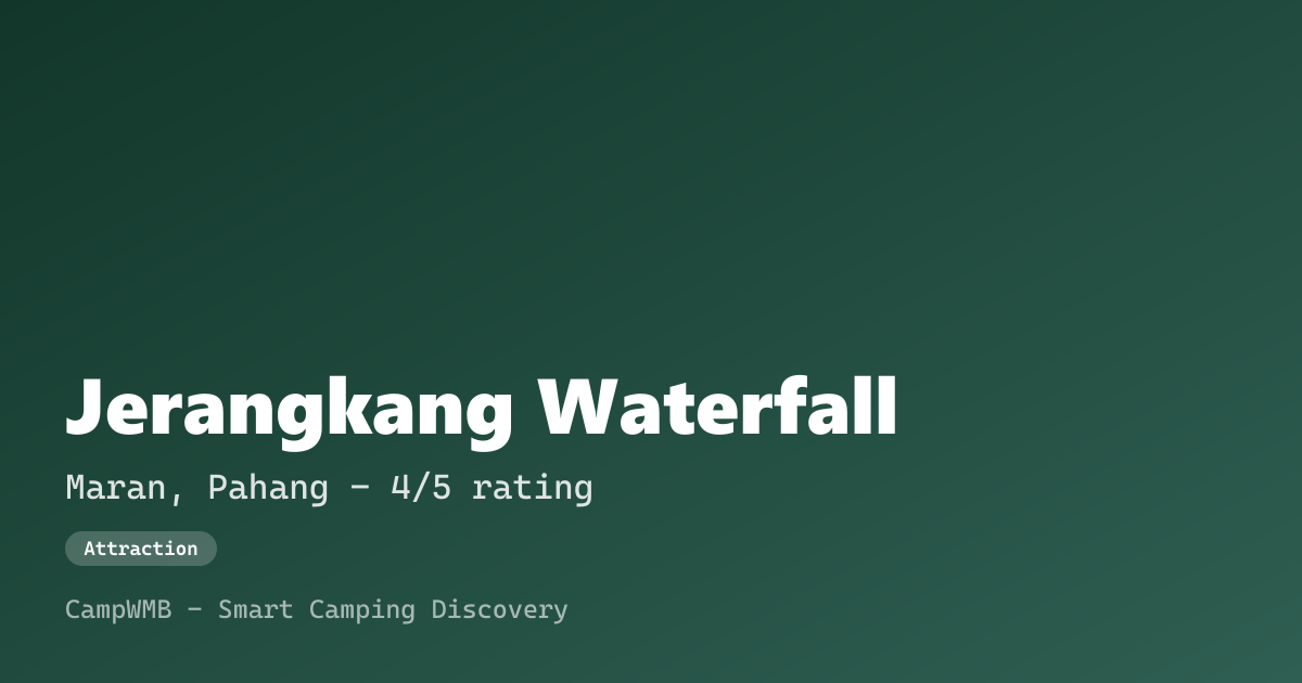 Visual sementara Jerangkang Waterfall