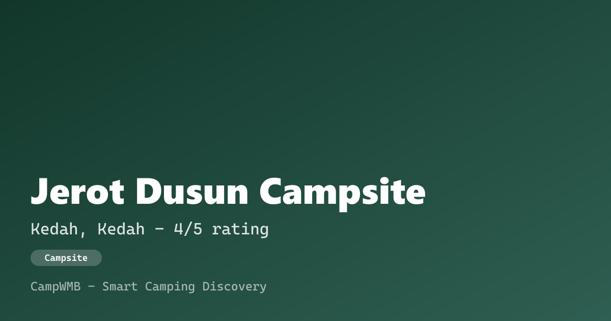 Visual sementara Jerot Dusun Campsite
