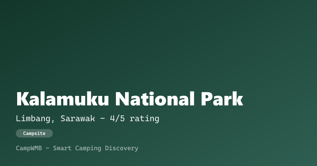 Visual sementara Kalamuku National Park