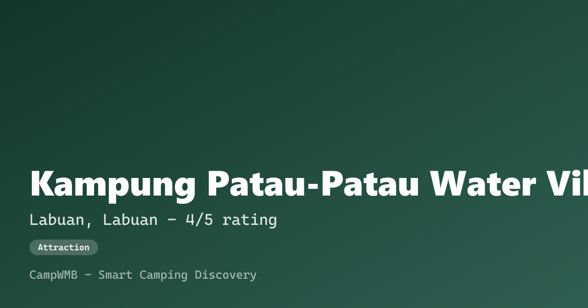Visual sementara Kampung Patau-Patau Water Village