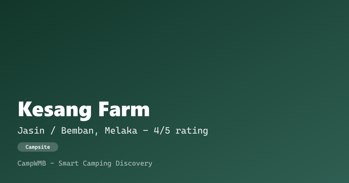 Visual sementara Kesang Farm