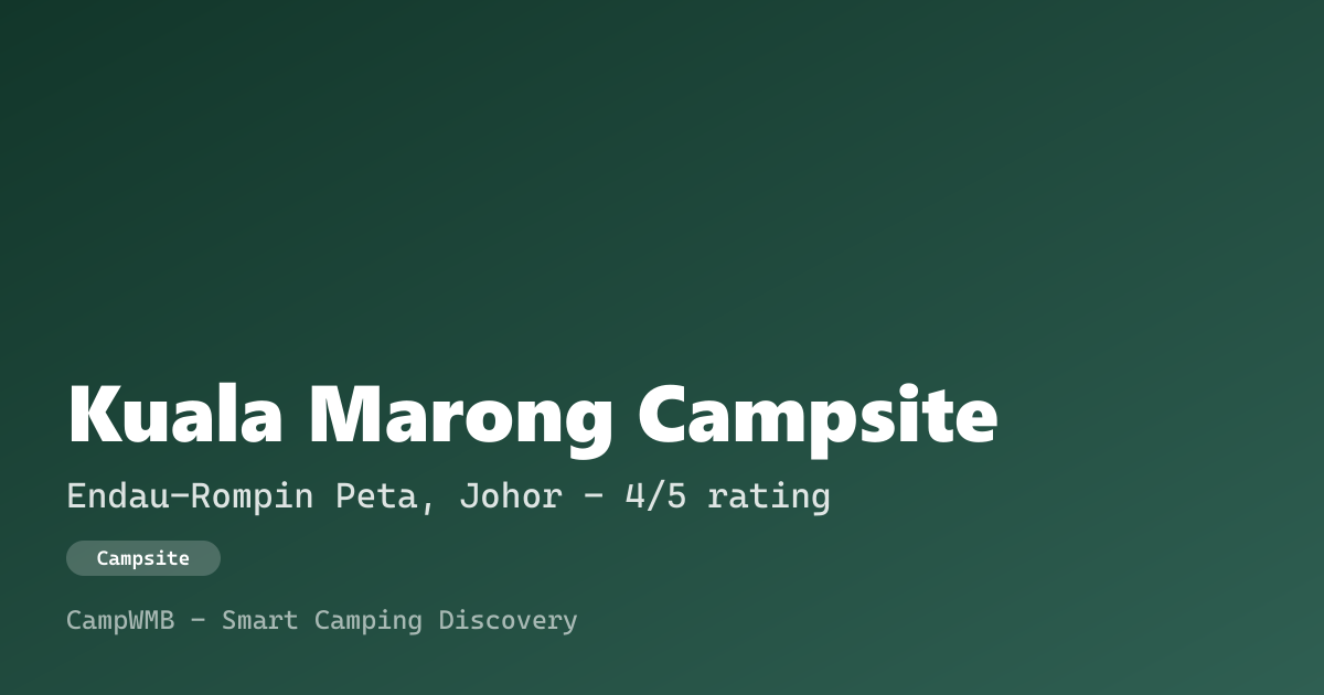Visual sementara Kuala Marong Campsite