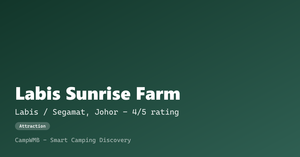 Visual sementara Labis Sunrise Farm