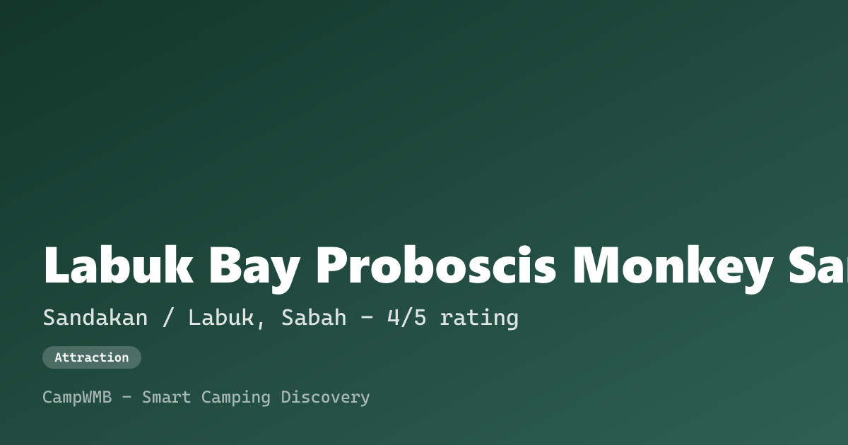 Visual sementara Labuk Bay Proboscis Monkey Sanctuary