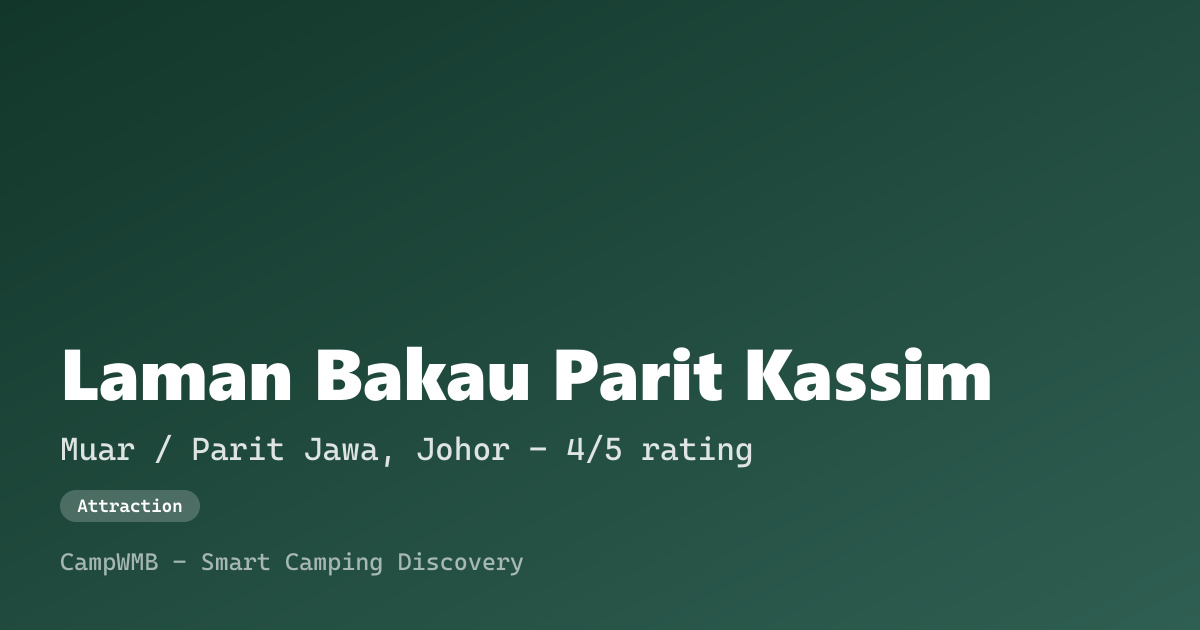 Visual sementara Laman Bakau Parit Kassim