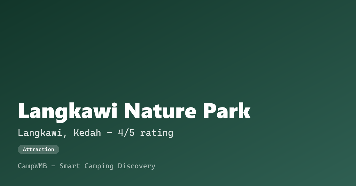 Visual sementara Langkawi Nature Park