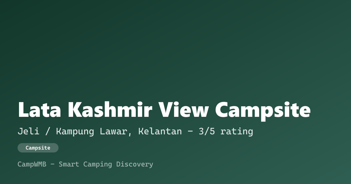 Visual sementara Lata Kashmir View Campsite