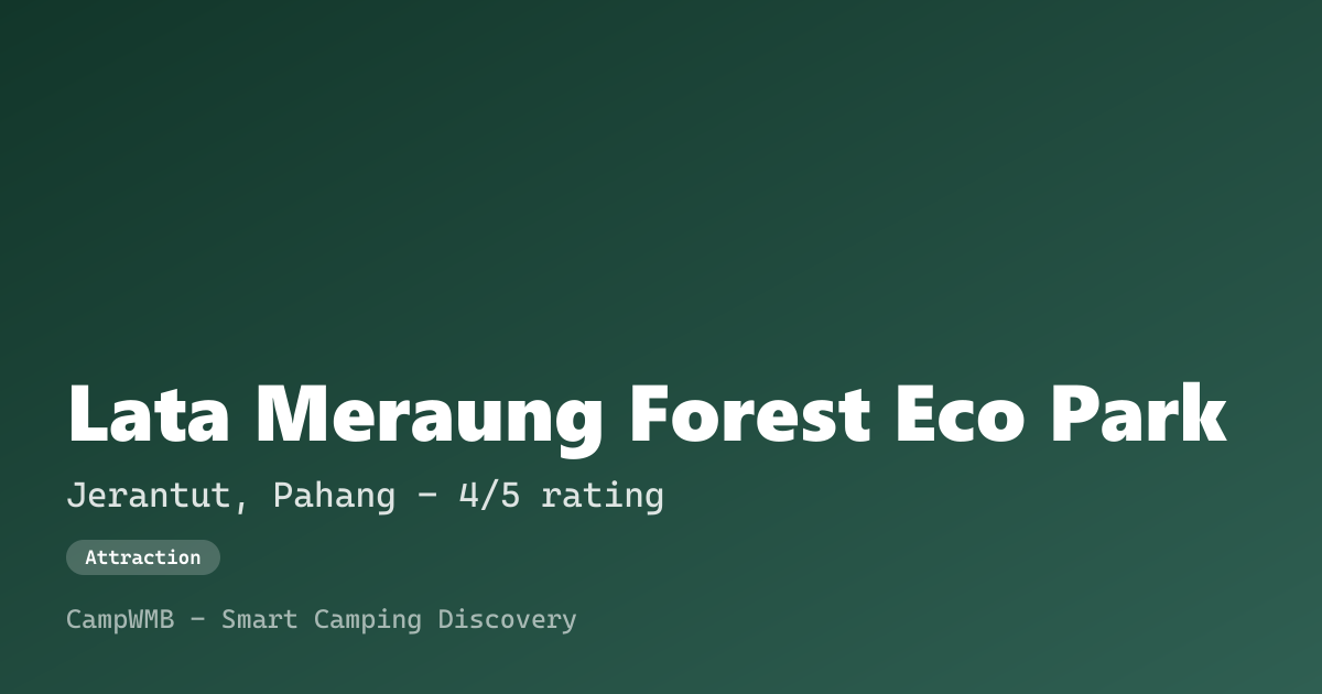 Visual sementara Lata Meraung Forest Eco Park