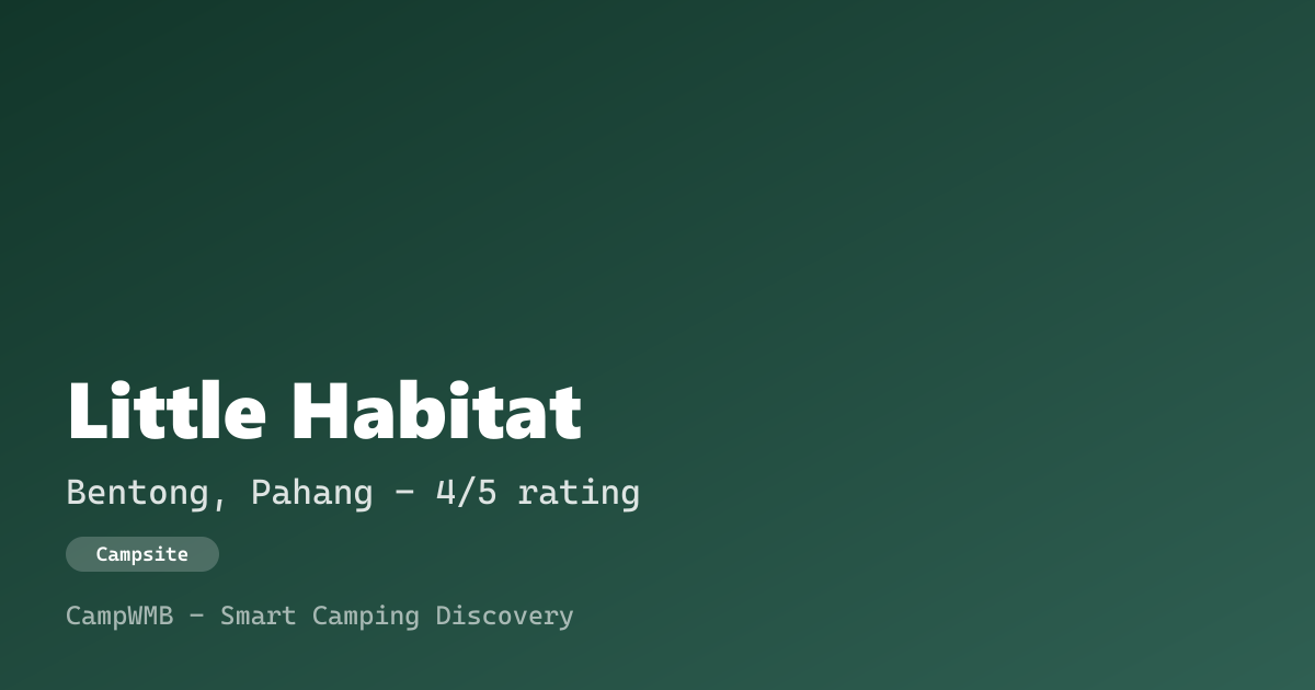 Visual sementara Little Habitat
