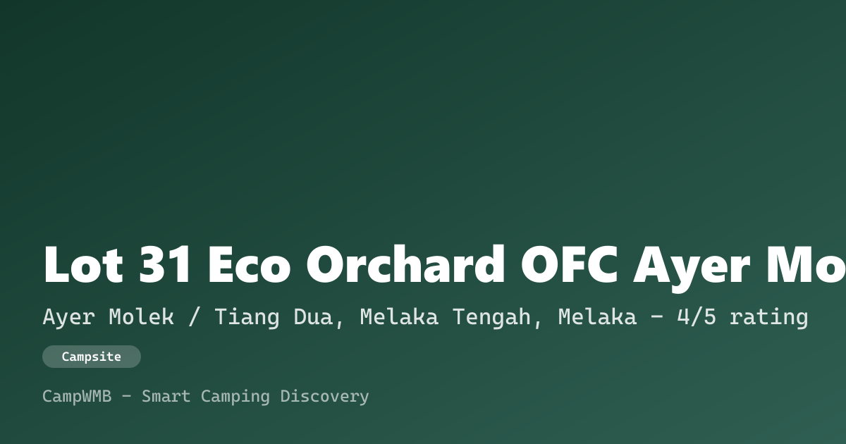 Visual sementara Lot 31 Eco Orchard OFC Ayer Molek
