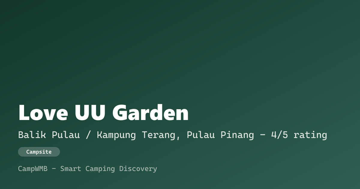 Visual sementara Love UU Garden