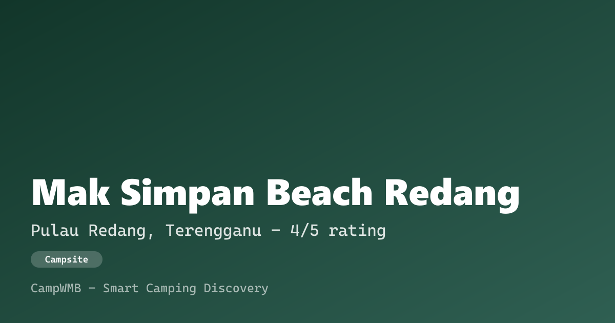 Visual sementara Mak Simpan Beach Redang