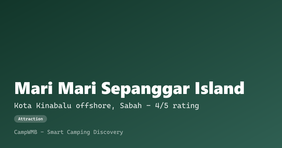 Visual sementara Mari Mari Sepanggar Island