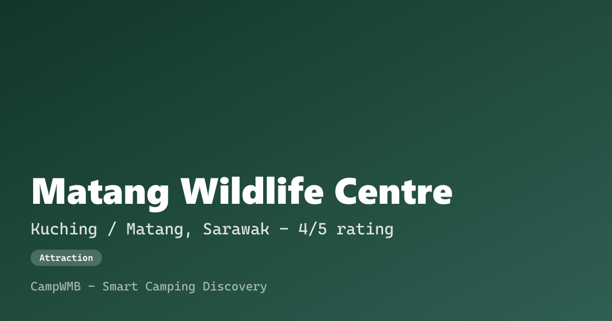 Visual sementara Matang Wildlife Centre