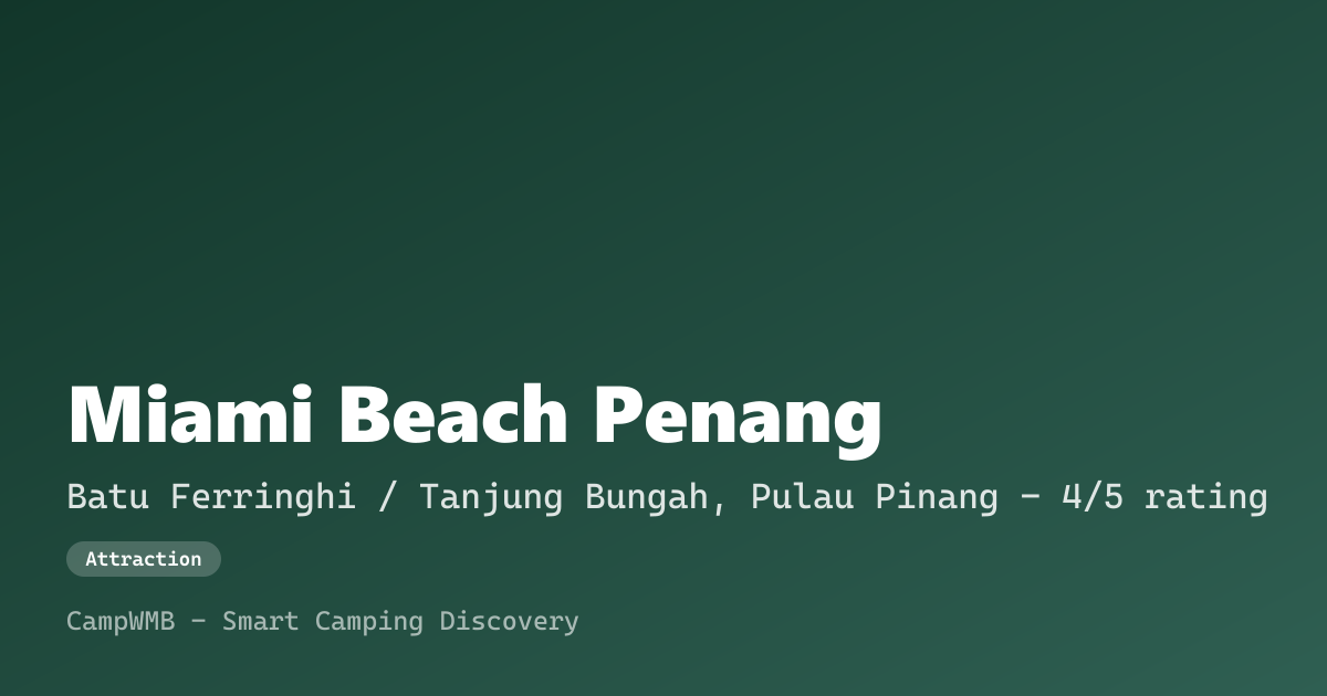 Visual sementara Miami Beach Penang