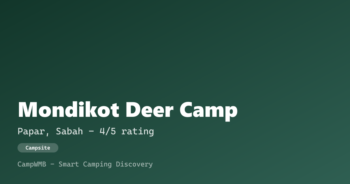 Visual sementara Mondikot Deer Camp