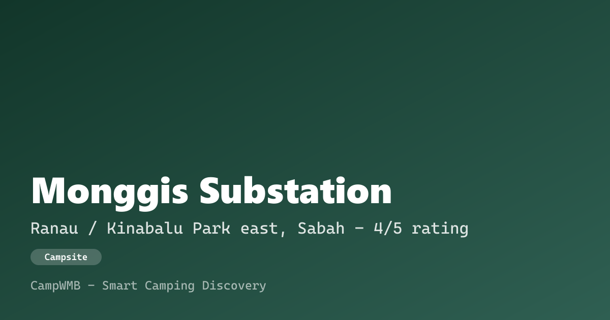 Visual sementara Monggis Substation