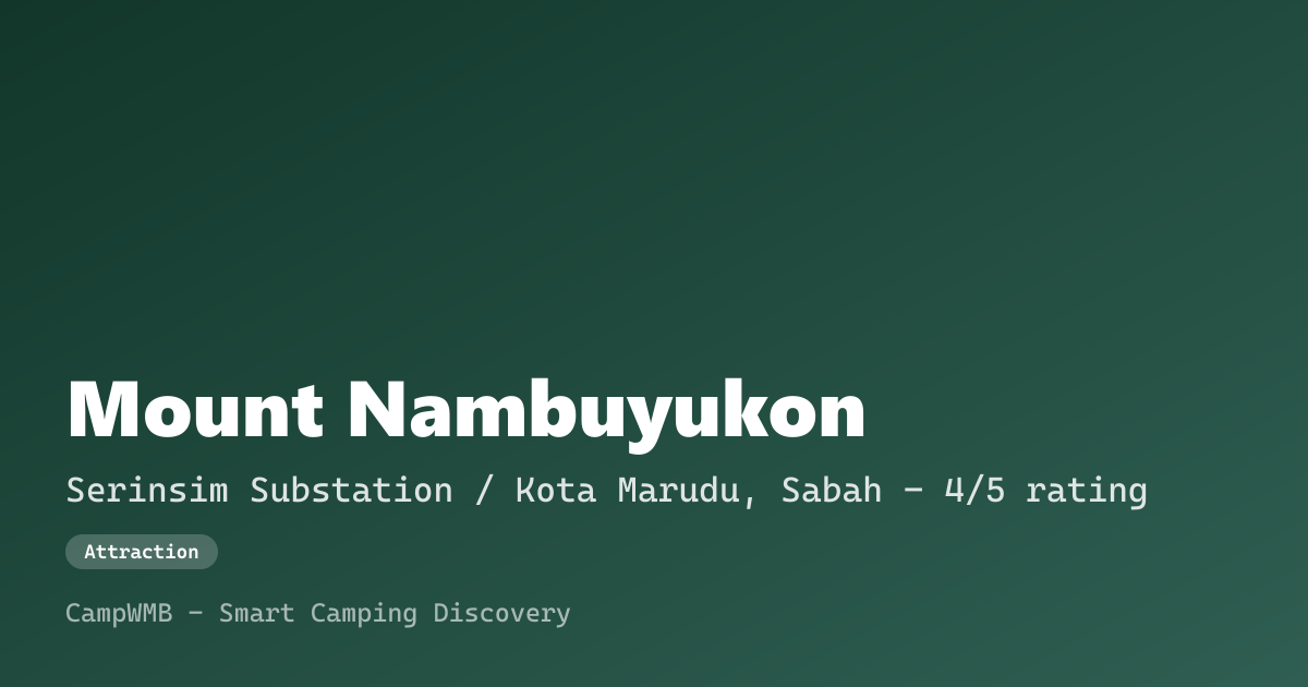 Visual sementara Mount Nambuyukon