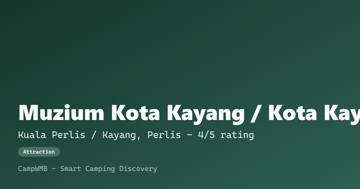 Visual sementara Muzium Kota Kayang / Kota Kayang Museum