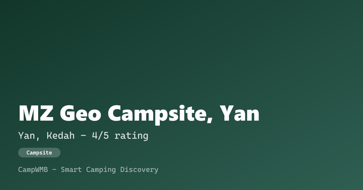 Visual sementara MZ Geo Campsite, Yan