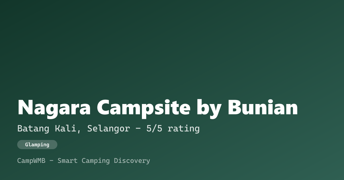 Visual sementara Nagara Campsite by Bunian