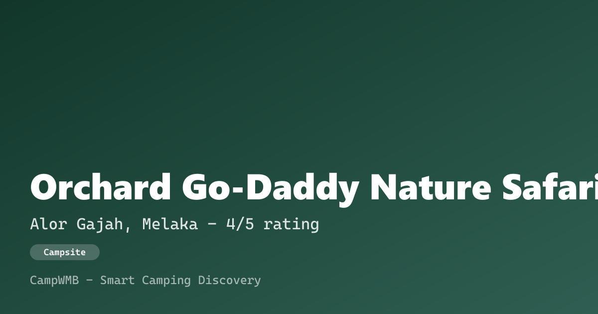 Visual sementara Orchard Go-Daddy Nature Safari Camp