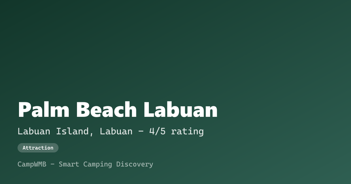 Visual sementara Palm Beach Labuan