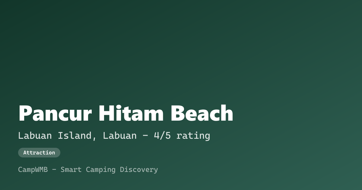 Visual sementara Pancur Hitam Beach