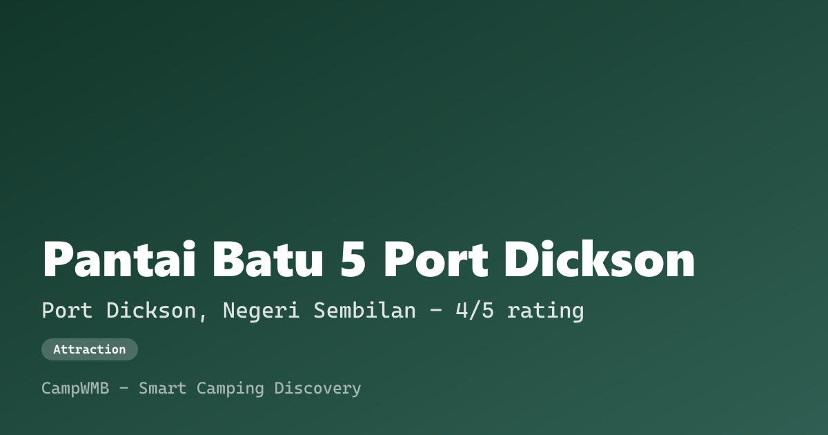 Visual sementara Pantai Batu 5 Port Dickson