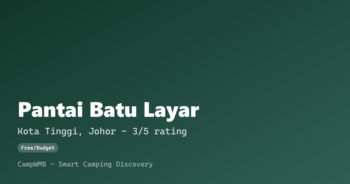 Visual sementara Pantai Batu Layar