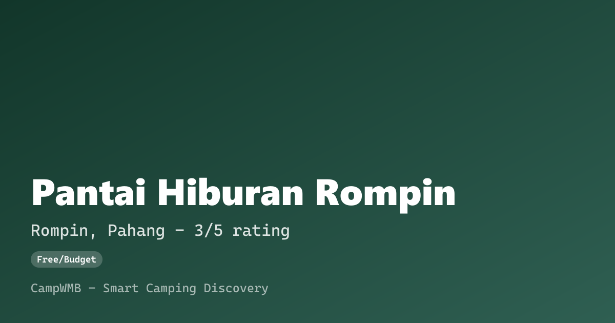 Visual sementara Pantai Hiburan Rompin