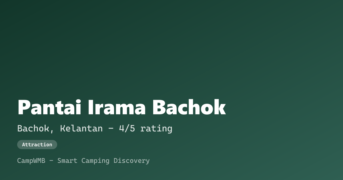 Visual sementara Pantai Irama Bachok