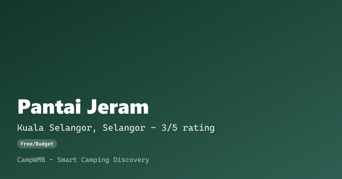 Visual sementara Pantai Jeram