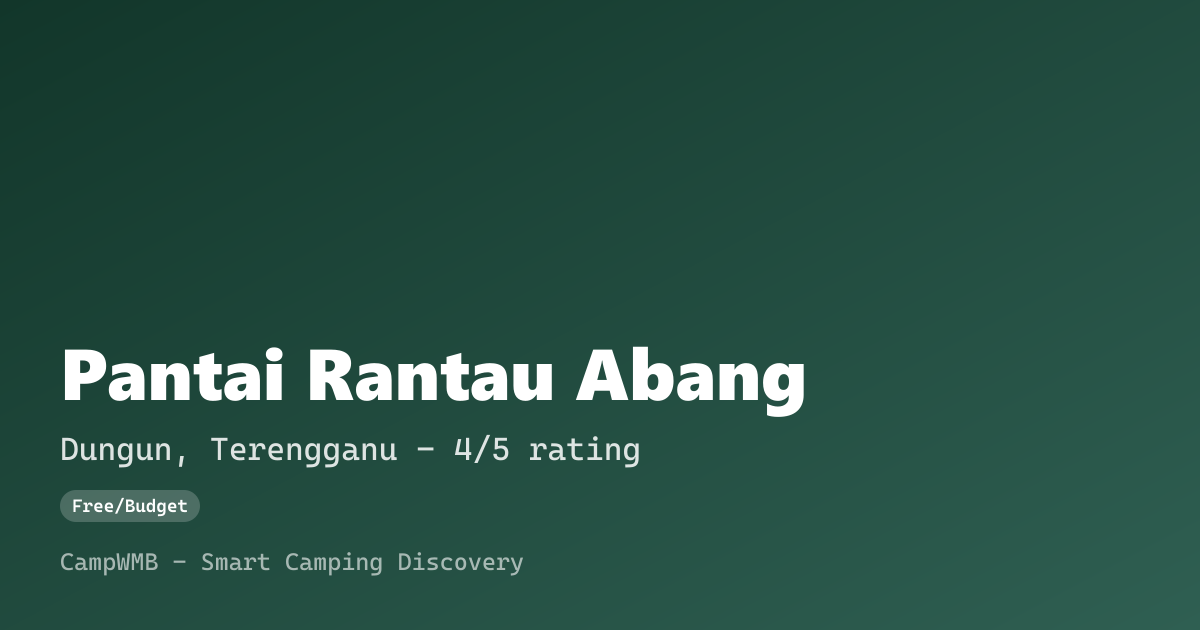 Visual sementara Pantai Rantau Abang