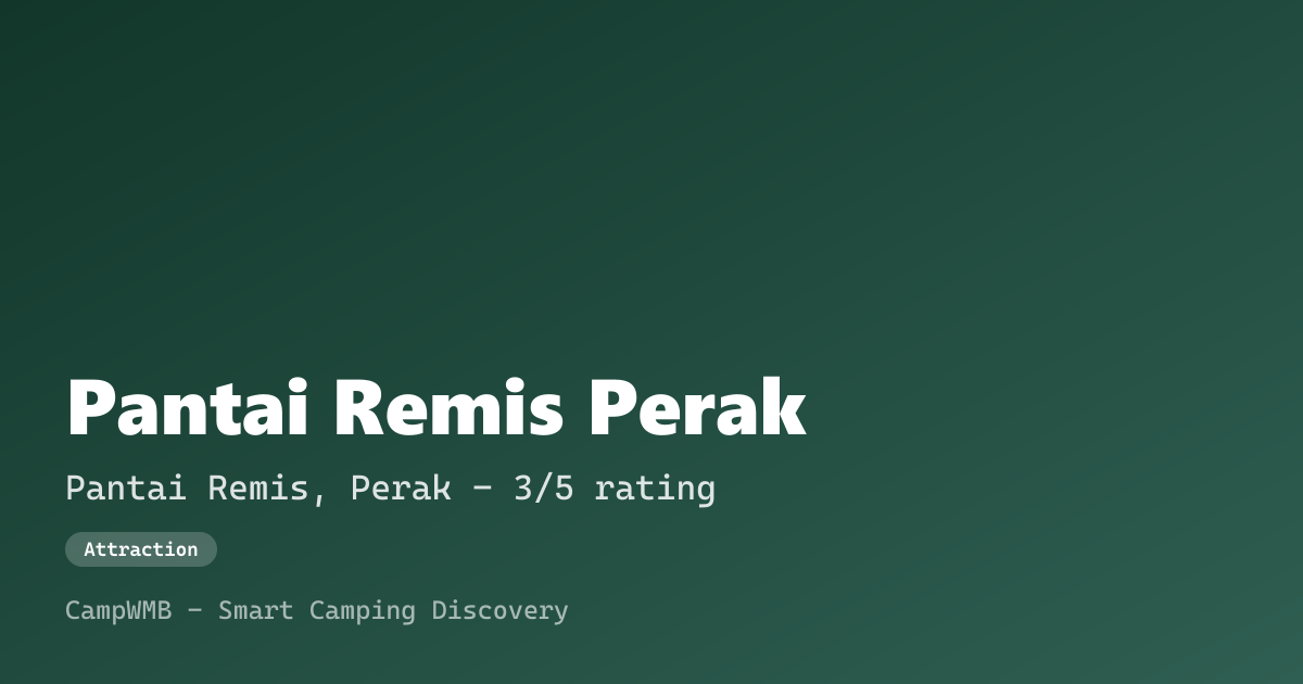 Visual sementara Pantai Remis Perak