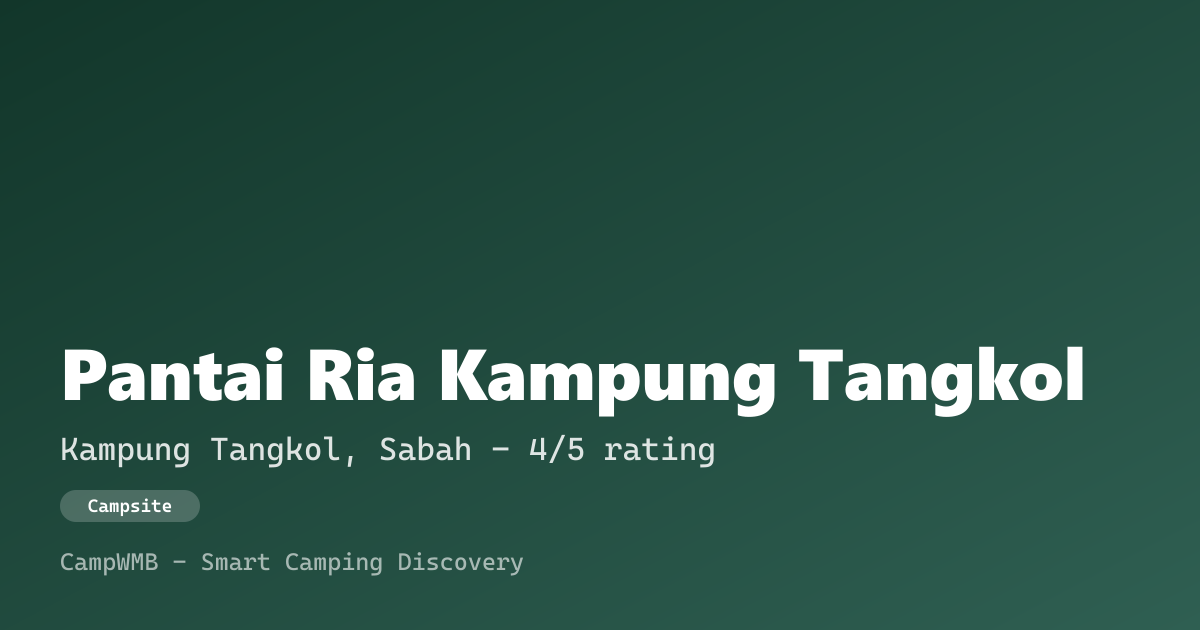 Visual sementara Pantai Ria Kampung Tangkol