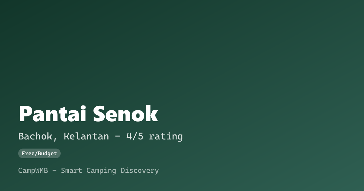 Visual sementara Pantai Senok