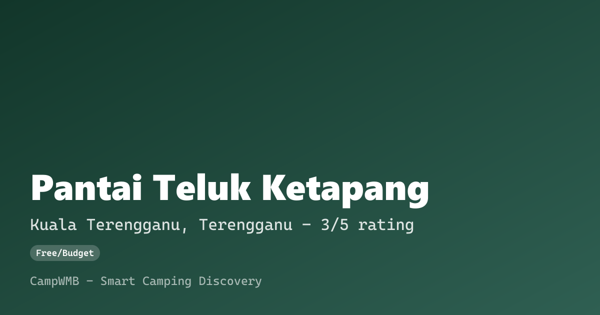 Visual sementara Pantai Teluk Ketapang
