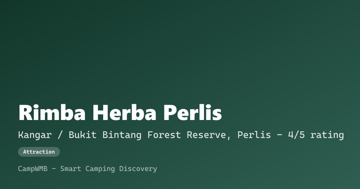 Visual sementara Rimba Herba Perlis