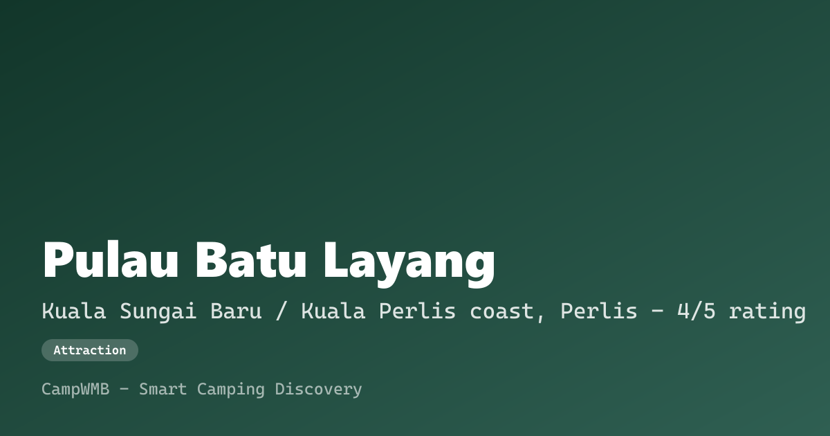 Visual sementara Pulau Batu Layang