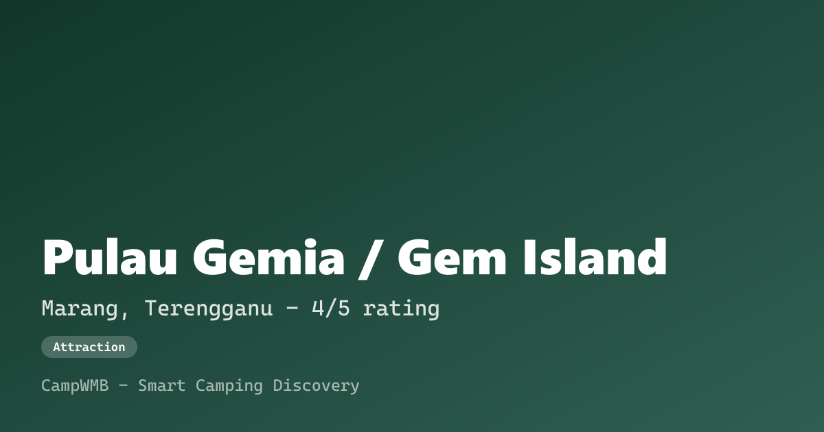 Visual sementara Pulau Gemia / Gem Island