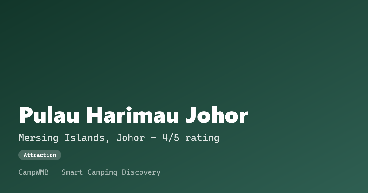 Visual sementara Pulau Harimau Johor