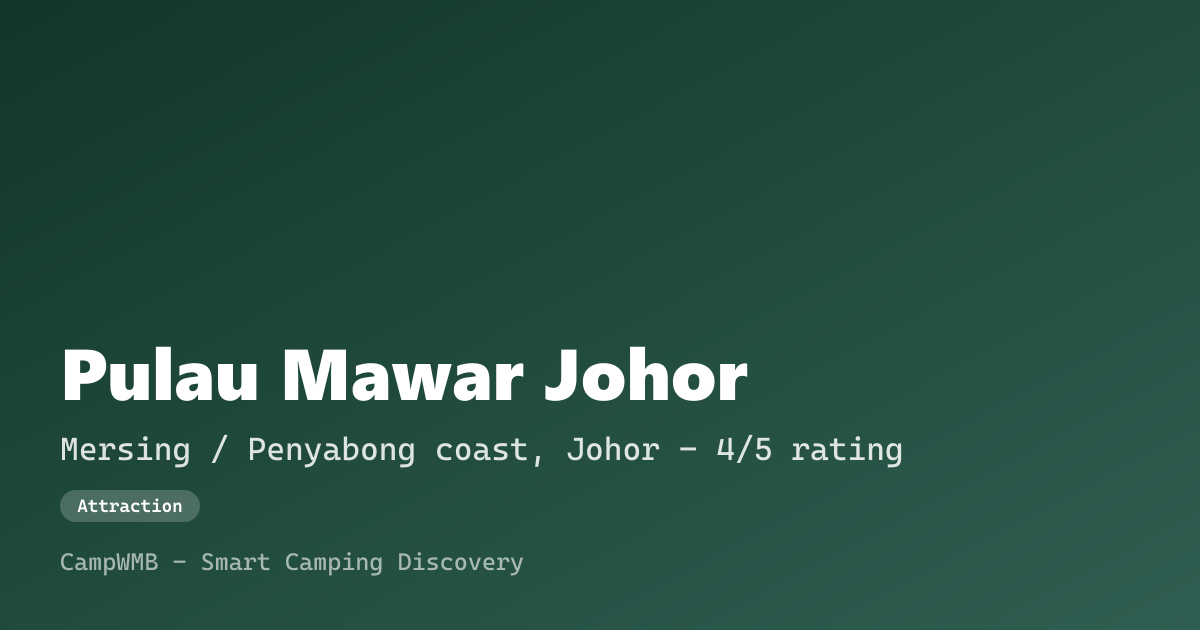 Visual sementara Pulau Mawar Johor