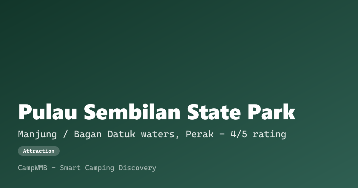Visual sementara Pulau Sembilan State Park