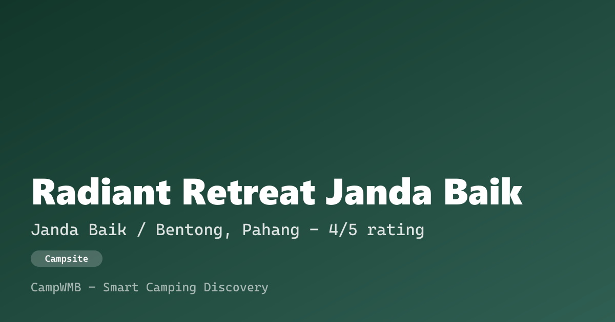 Visual sementara Radiant Retreat Janda Baik